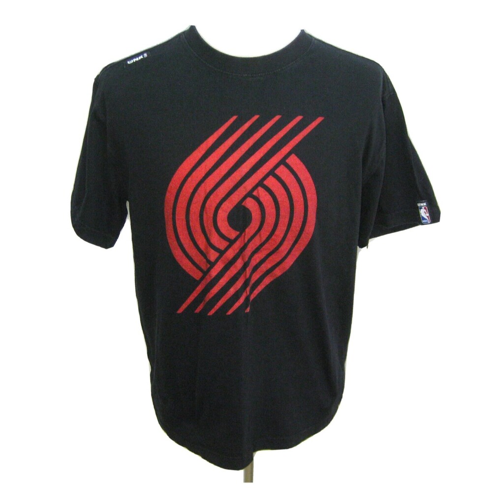 PORTLAND TRAIL BLAZERS Mens (Size Medium) Black Short Sleeve Graphic T-Shirt Top